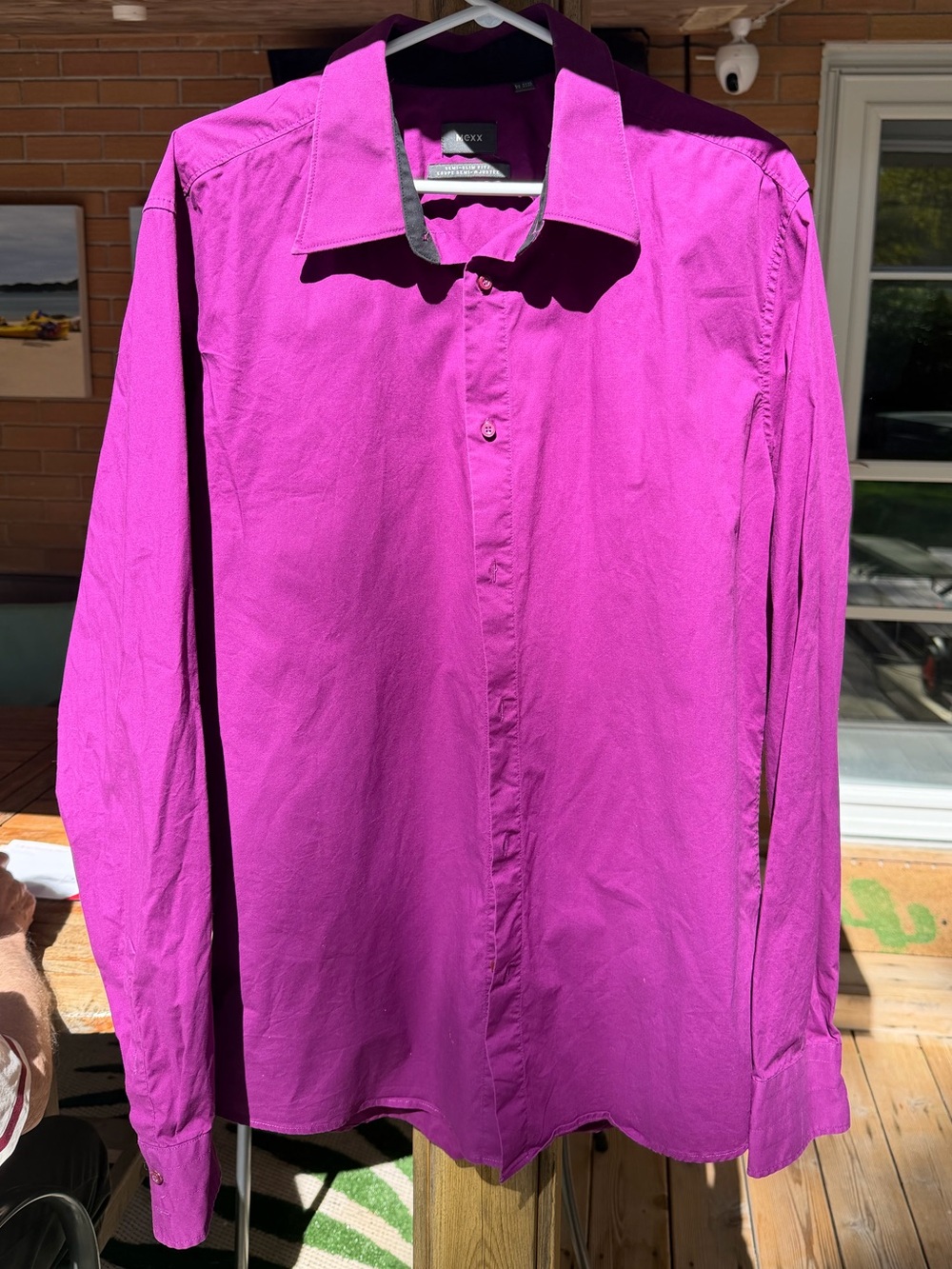 Mexx Men's Vibrant Magenta Dress Shirt